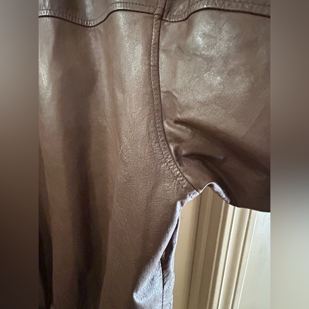 Repertoire Vintage Brown Leather Bomber Jacket - Picture 7 of 16